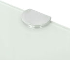 Corner Shelf Floating Wall Mount 9.8 x 9.8 Inch White Tempered Glass Triangular Storage Rack for Bathroom Kitchen Living Room Display