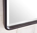 TEHOME Farmhouse Oil Rubbed Bronze Recessed Bathroom Medicine Cabinet with Mirror Rounded Rectangle Metal Framed Medicine Cabinet with Beveled Mirror 16x24''