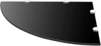 Corner Shelf Set of 2, 17.7-inch Black Tempered Glass Floating Shelves for Wall, Modern Crescent Corner Storage Organizer for Bathroom, Kitchen, Living Room, Easy Mount Hardware Included