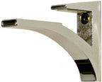 Clear Floating Glass Shelf 6" X 33" in Chrome