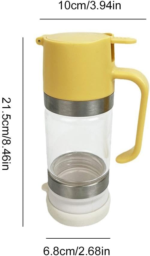 2Pcs Honey Dispenser No Drip,12OZ Glass Honey Jar with Handle,Syrup Dispenser for Coffee or Tea,Mess Free Honey-Dispenser for Maple Syrup, Honey-Container (Green+Black)