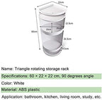 Multifunction Bathroom Kitchen Corner Locker Cosmetic Storage Rack Cabinet Storage Shelf Rotating Triangle Shelf