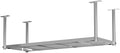 XPLKQXE Stainless Steel Ceiling Shelf, Hanging Industrial Ceiling Mount Storage Rack, Kitchen Wall Mounted Plant Stand/Wall Decor for Bar Cafe Kitchen(Silver-1lay,120x35x120cm)