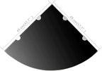 Corner Shelf Wall Mounted Black Tempered Glass Floating Shelf for Bathroom Kitchen Living Room Storage, 17.7 x 17.7 Inch Triangular Display Organizer