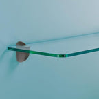 Glass Shelves - Tempered Safety Glass Shelves for Bathroom, Choose Over 20 Shelf Brackets and Multiple Shelf Sizes - Jam Style - 23.6 x 4.7 in - Anthracite Clip