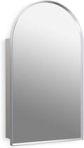 Kohler 36540-CPL Verdera® Medicine Cabinet Mirror, Arched Design, Left-Hinged, Mirrored Interior, Adjustable Shelves, Rustproof, 20 in. W x 34 in. H, Polished Chrome