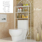 MOCHAG Over The Toilet Storage Shelf, 3-tier Over Toilet Bathroom Organizer Rack, 66lbs Load Capacity, Freestanding Space Saver Bathroom Storage Shelves for Home Bathroom Laundry, 24.8*13.4*69.7in