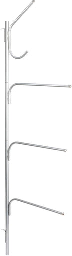 Household Essentials Hinge-It Clutterbuster Steel Valet Family Towel Bar, Silver