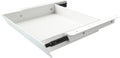 White Under Desk Mounted Sliding Drawer with 60 Degree Tilt Panel to pull out, 15'' long & 9'' deep Large Storage Organizer for Sit Stand Workstation