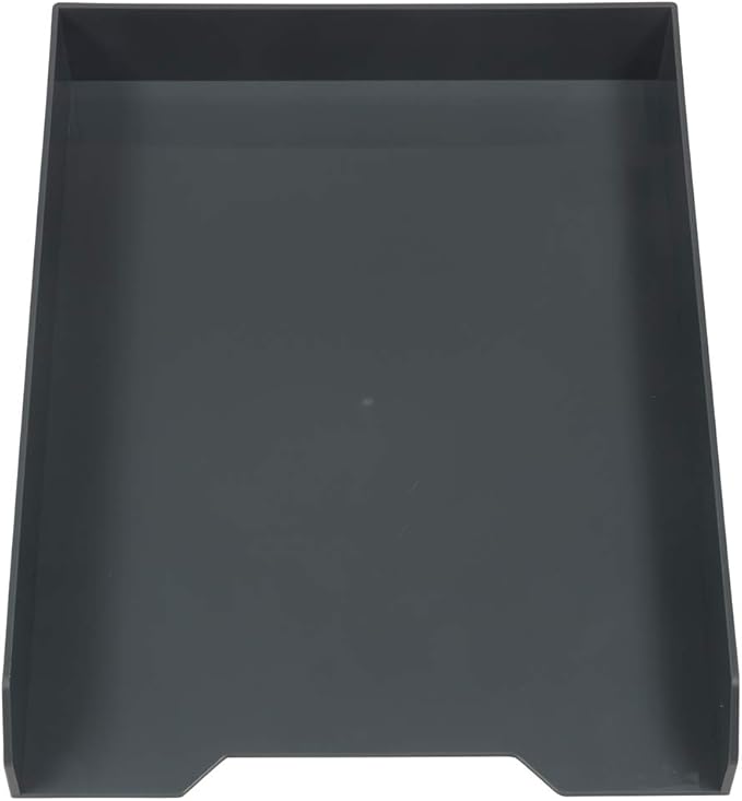 JAM PAPER Stackable Paper Trays - Grey - Desktop Document, Letter, & File Organizer Tray - 2/Pack