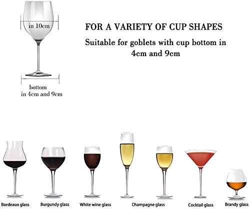 Wine Glass Rack - Under Cabinet Stemware Wine Glass Holder Glasses Storage Hanger Metal Organizer for Bar Kitchen White
