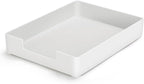 Letter-Size Tray Desk Letter Tray Paper Tray, Sturdy Heavy-Duty Plastic Printer Paper Tray, Single-Tier Stackable File Storage Organizer for Office Home (White)