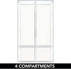 mDesign Plastic Stackable Office Divided Storage Drawer Organizer Tray for Cabinet, Desk, Shelf, or Closet Organization - Holds Note Pads, Pens, Tape, Staples, Scissors, Lumiere Collection - Clear