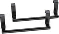 Towel Rack for Cabinet, Strong Steel Kitchen Over Cabinet Towel Bar Holder, 9" Wide - 2 Pack - Black