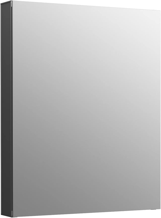 Kohler 81145-DA1 Maxstow Frameless Surface Mount Bathroom Medicine Cabinet, 20 in. W x 24 in. H, Dark Anodized Aluminum