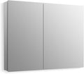 Kohler 55065-NA Embark Slim Two-Door Medicine Cabinet Mirror, Adjustable Shelves with Mirrored Doors, 35 in. W x 26 in. H