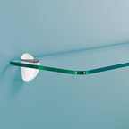 Glass Shelves - Tempered Safety Glass Shelves for Bathroom, Choose Over 20 Shelf Brackets and Multiple Shelf Sizes - Jam Style - 23.6 x 7.9 in - White Clip