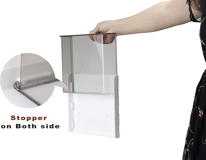 Under Desk Drawers for Organization, Pull Slide out Drawer Underneath Table With Lip, Attachable Under Shelf Pencil Drawer, Clear Light Black