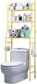 3-Shelf Bathroom Organizer Over The Toilet, Bathroom Spacesaver（Rose Gold） (Rose Gold)