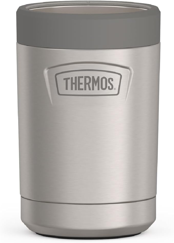 THERMOS ICON SERIES, Beverage Can Insulator - 12 Ounce, Matte Stainless Steel - Vacuum Insulated