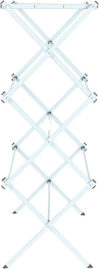 Household Essentials Folding Clothes Drying Rack with Strong Steel Frame and 11 Coated Dowels, White