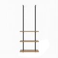 Ceiling Shelf, Ceiling Mount Storage Rack with Wooden Boards Hanging Storage Rack for Display Plants,Wine,Books, Quick Installation (Color : B, Size : 3 Layer)