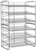 Atlantic Gravity-Fed Compact Double Canrack – Kitchen Organizer, Durable Steel Construction, Stackable or Side-by-Side, PN in Silver