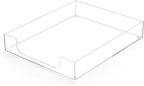 Letter-Size Tray Desk Letter Tray Paper Tray, Sturdy Heavy-Duty Plastic Printer Paper Tray, Single-Tier Stackable File Storage Organizer for Office Home (Clear)