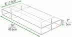 mDesign Plastic Stackable Office Divided Storage Drawer Organizer Tray for Cabinet, Desk, Shelf, or Closet Organization - Holds Note Pads, Pens, Tape, Staples, Scissors, Lumiere Collection - Clear