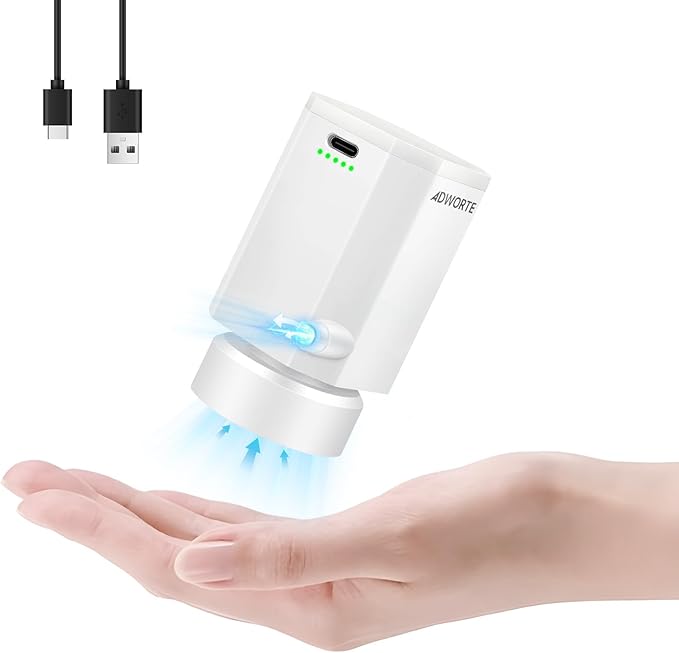 Cordless Electric Pump for Vacuum Storage Bags Travel Air Pump for Various Space Saver Bags Portable Rechargable Seal Bag Pump for Compression Clothes, Blanket, Luggage (White)