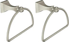 Moen Retreat Collection Brushed Nickel Bathroom Hand Towel Ring with Wall Mount Hardware, DN8386BN (Pack of 2)
