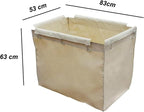 Removable Waterproof Liner Bag for Rolling Laundry Basket, Commercial Laundry Cart Replacement Liner Bag, Detachable Storage Bags(Beige)