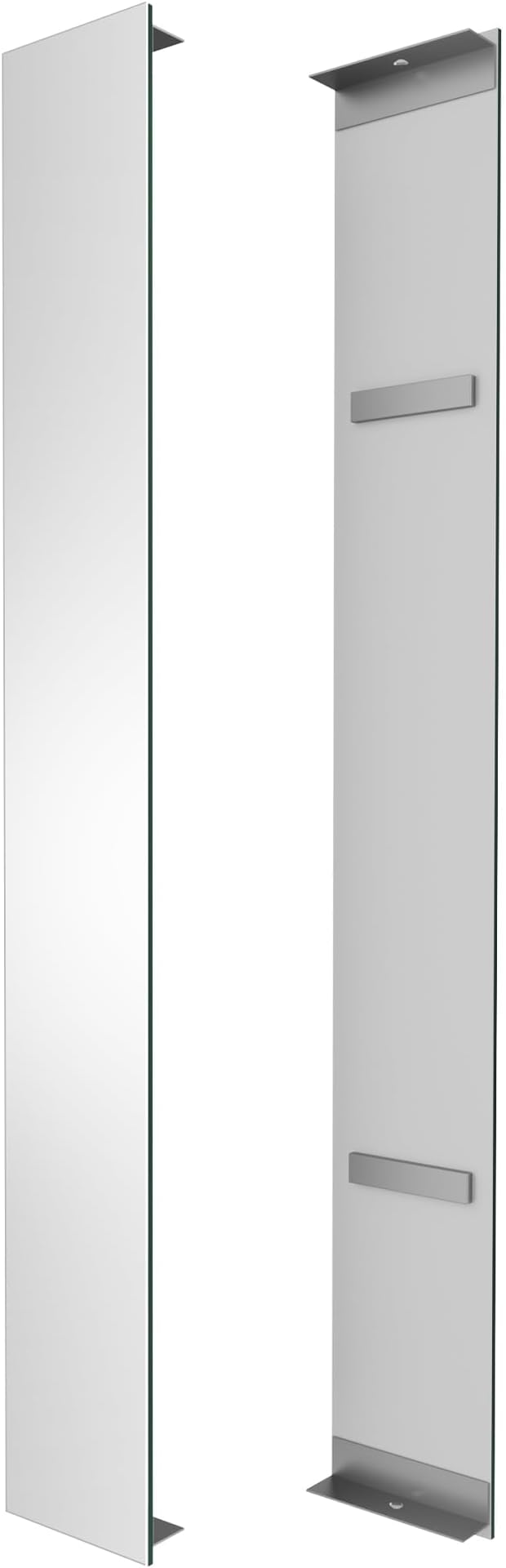 Side Mirrored Kits, 4'' W x 32'' H Decorative Side Mirrors Set of 2 for 32-Inch-Height Acrylic Smart Lighted Mirror Cabinet Surface-Mounting-Use Only (for Model-Aura)
