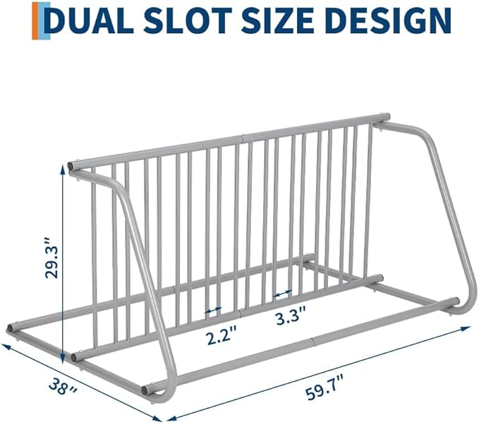 Commercial Grid Bike Rack for 10 Bikes, Double-Side, Heavy Duty Steel Bike Stand Floor, Outdoor Metal Stand Bicycle Parking Rack for Garage, Street, Retail, School, Yard, Bicycle Shop