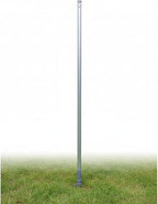 Household Essentials Heavy-Gauge 3-Piece Outdoor Clothesline Pole with Ground Sleeve — 85″ Galvanized Steel Freestanding Support Post with Nuts & Bolts for Receiver Bracket (Bracket Sold Separately)