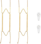 Bilillo 2 Pack Plate Hangers for The Wall, Suitable for 10-14 inch Decorative Plate, Stainless Steel Invisible Heavy Duty Wire Plate Holder with Wall Hooks, Plate Hangers for Displaying Plates