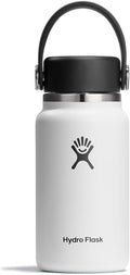 Hydro Flask Micro Bottle - Leak Proof Purse or Pocket Flask - Insulated Mini Water Bottle 6.7 Oz White