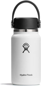 Hydro Flask Micro Bottle - Leak Proof Purse or Pocket Flask - Insulated Mini Water Bottle 6.7 Oz White