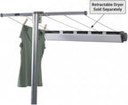 Household Essentials Heavy-Gauge 3-Piece Outdoor Clothesline Pole with Ground Sleeve — 85″ Galvanized Steel Freestanding Support Post with Nuts & Bolts for Receiver Bracket (Bracket Sold Separately)