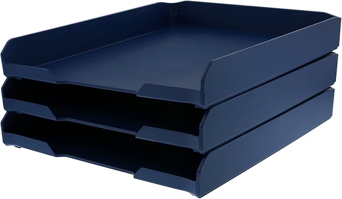Bostitch Office Konnect Letter Tray, Fits 9.75" x 12" Sized Documents, Blue