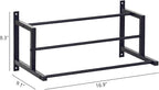Wall Mounted Towel Rack for Bathroom, Steel Towel Bar Storage Blanket Holder with 3 Triple Towel Rods, Black
