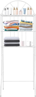 3-Tier Over The Toilet Shelf, Freestanding Bathroom Organizer Bathroom Rack Over Toilet Space Saver 55lbs Capacity Corner Stand Storage Organizer for Bathrooms Toilets Balconies