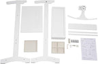 Wood Mens Valet Stand Multifunction Clothes Valet Floorstanding Suit Stand Rack with Drawer & Shoe Rack for Bedroom, Entryway, Hotel, Home Office Use (White)