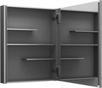 Kohler 81145-DA1 Maxstow Frameless Surface Mount Bathroom Medicine Cabinet, 20 in. W x 24 in. H, Dark Anodized Aluminum
