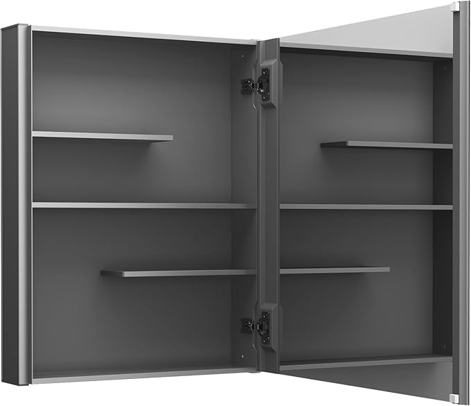 Kohler 81145-DA1 Maxstow Frameless Surface Mount Bathroom Medicine Cabinet, 20 in. W x 24 in. H, Dark Anodized Aluminum