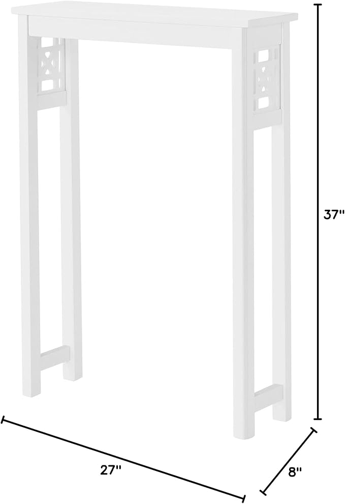Unknown1 27" w X 37" h Over Toilet Shelf White Modern Contemporary Pine Painted Includes Hardware