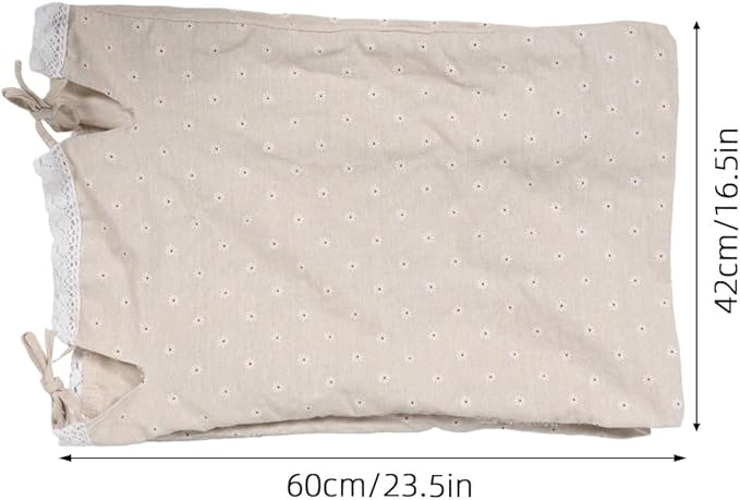 Rattan Basket Liner Replacement - Daisy Pattern Utility Washable Laundry Hampers Cloth Insert - Woven Wicker Picnic Baskets Fabric Liner for Daily Sorting 23.6 X 16.5 x 19 Inch