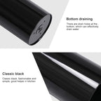 UPKOCH Kitchen Utensil Organizer Black Storage Tube for Cooking Tools and Cutlery Holder Compact Flatware Container for Kitchen Countertop Organization