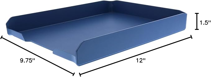 Bostitch Office Konnect Letter Tray, Fits 9.75" x 12" Sized Documents, Blue