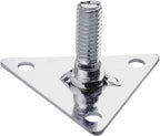 Soro Essentials- Stainless Steel Shelving Foot Plate with Screws Set of 4 Chrome Plated- Floor Plate for Wire Shelving Units Mounting Plates Wire Utility Shelves for Storage Home Restaurants